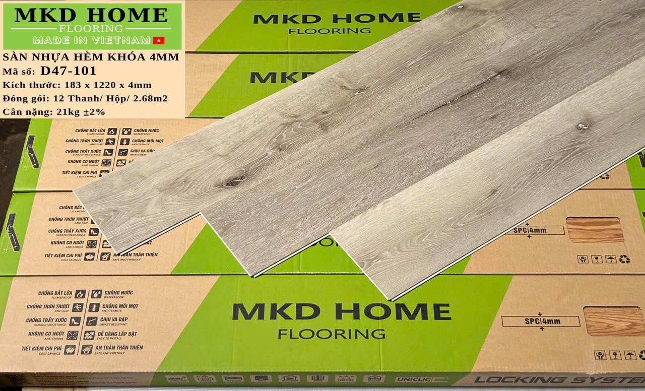 Sàn nhựa hèm khóa Mikado 4mm D47-101